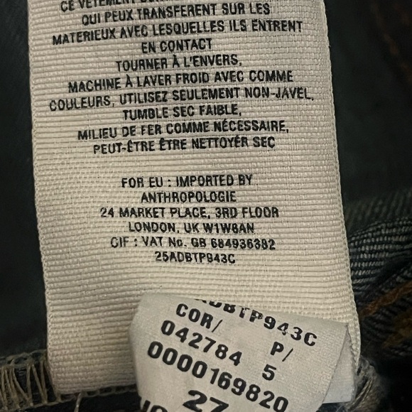 Pilcro and the Letterpress Jeans Sz 27 - Picture 10 of 11